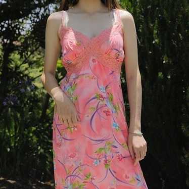 VINTAGE 'TRASHY LINGERIE'  PINK SUMMER DRESS SIZE 