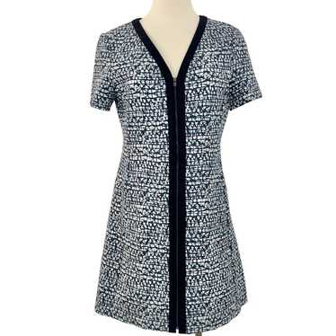 Tory Burch Geometric Print Zip Front Mini Dress P… - image 1