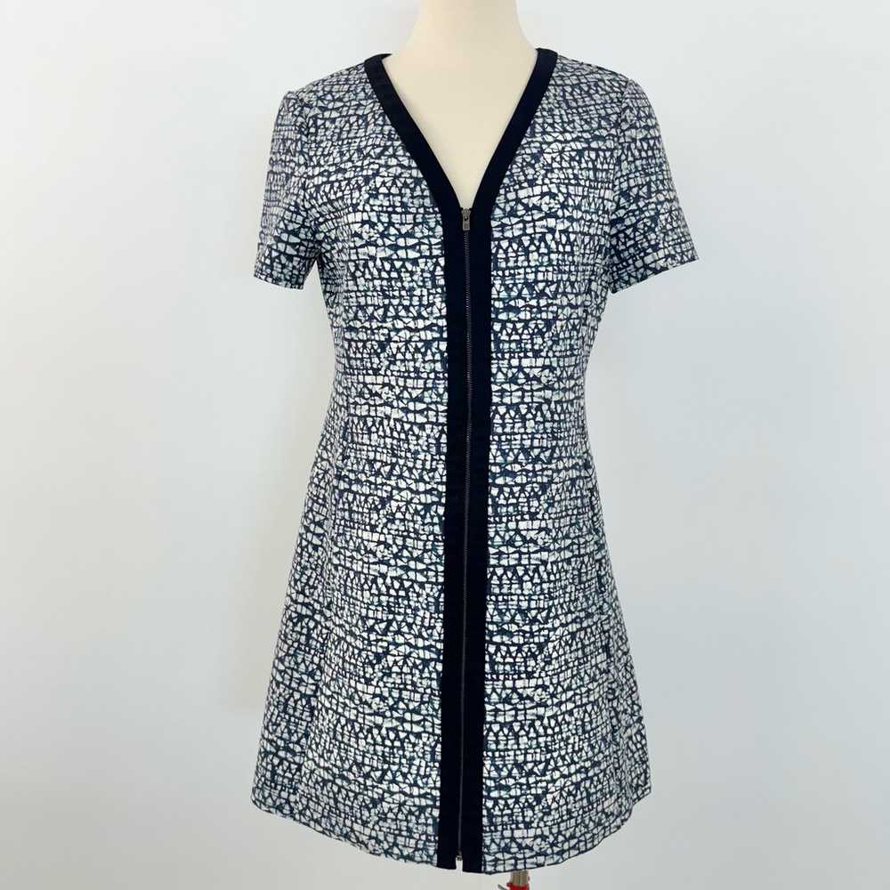 Tory Burch Geometric Print Zip Front Mini Dress P… - image 2