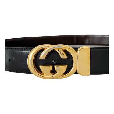 Gucci Interlocking Buckle leather belt