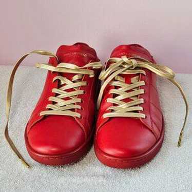 【新品未使用】大特価SAINT LAURENT レッド スエード シューズ Saint laurent sneakers red - Gem