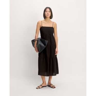 EVERLANE The Gauze Tiered Dress M Black Maxi Rela… - image 1