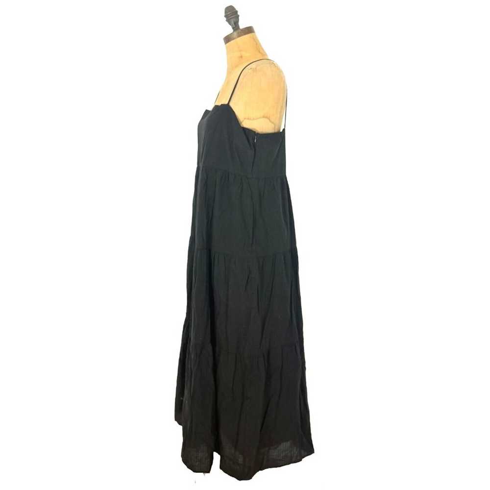 EVERLANE The Gauze Tiered Dress M Black Maxi Rela… - image 5