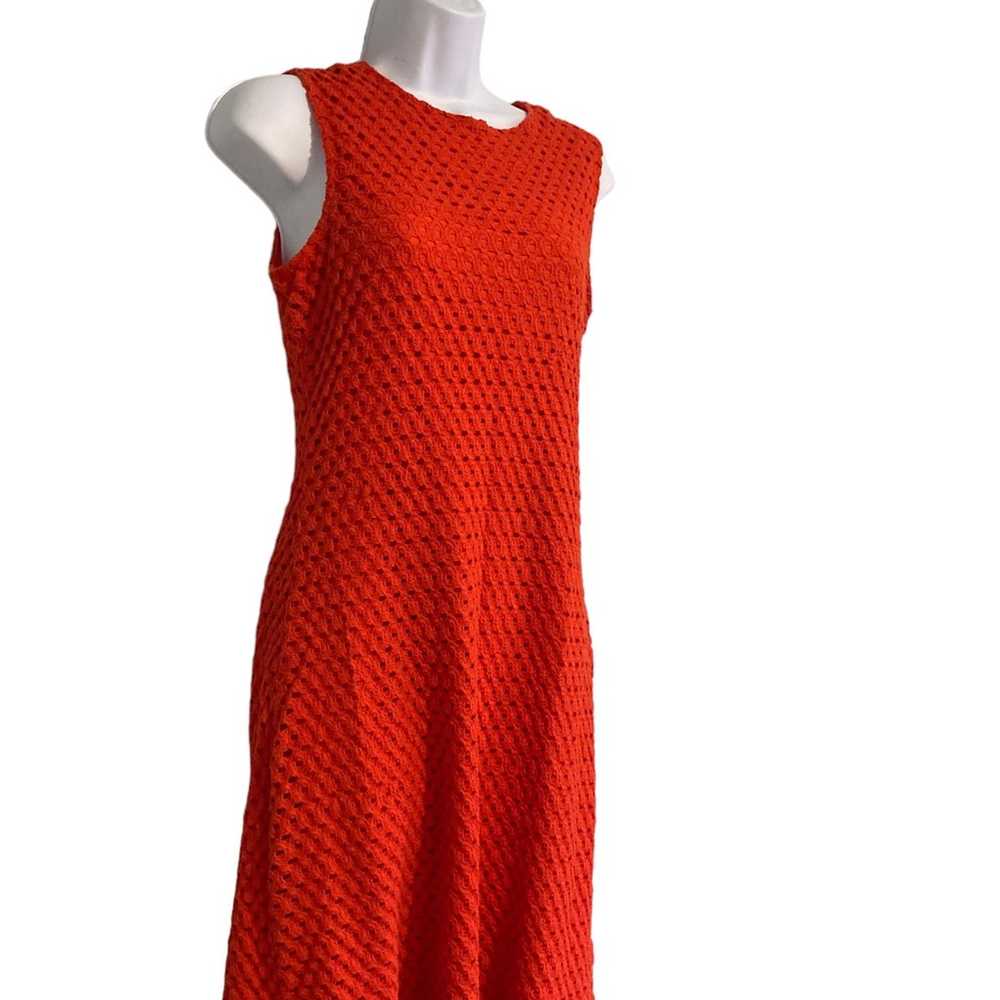 Sharagano Womens Lace Sleeveless Midi Dress Red S… - image 6