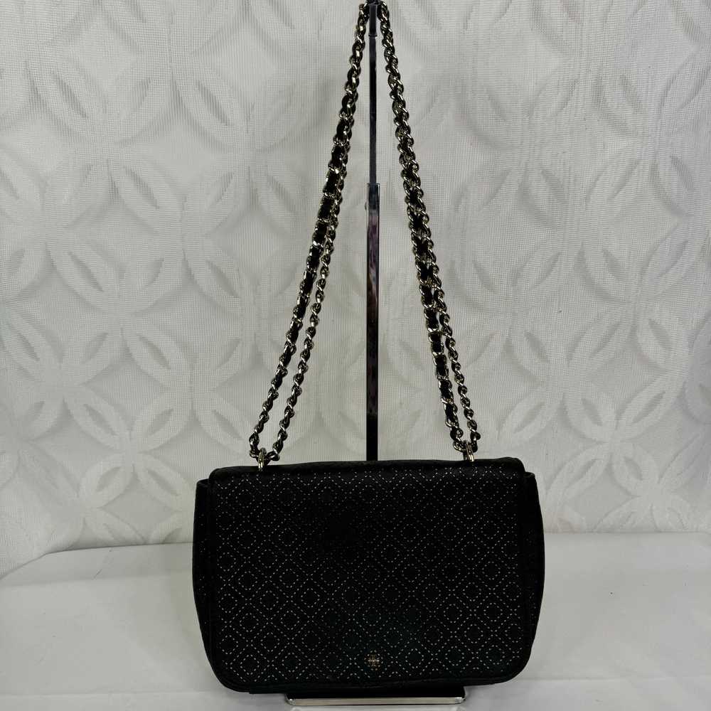 Tory Burch Black Robinson Perforated Diamond Chai… - image 2