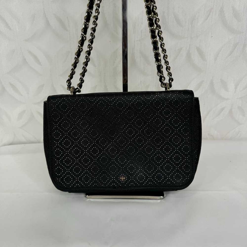 Tory Burch Black Robinson Perforated Diamond Chai… - image 3