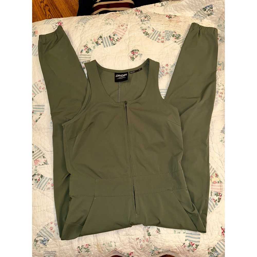 SPYDER SHIFT JUMPSUIT OLIVE THYME GREEN S - image 3