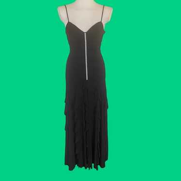 Scott McClintock 6 Vintage 90s Formal Black Dress… - image 1