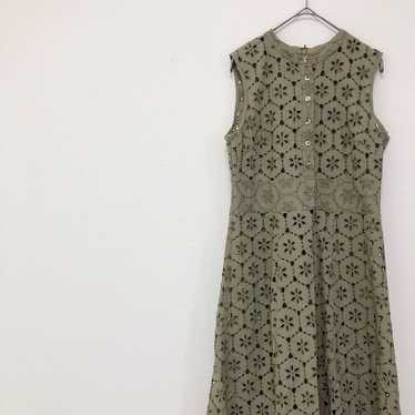 Jill Stuart sleeveless dress lace flare floral pat