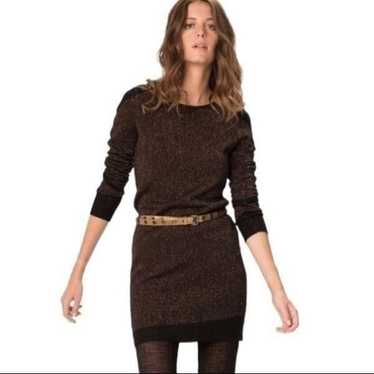 Maje Metallic Sweater Dress - image 1