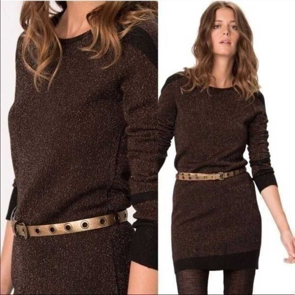 Maje Metallic Sweater Dress - image 2