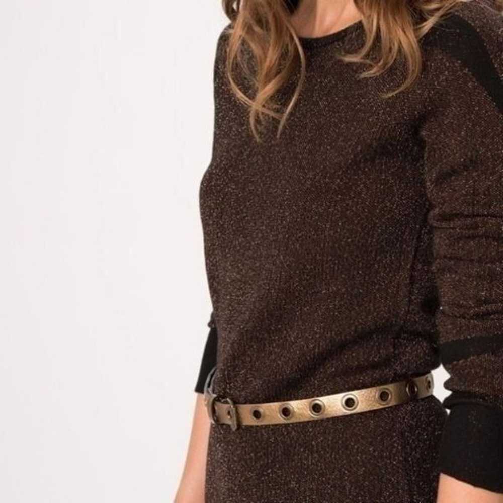 Maje Metallic Sweater Dress - image 3