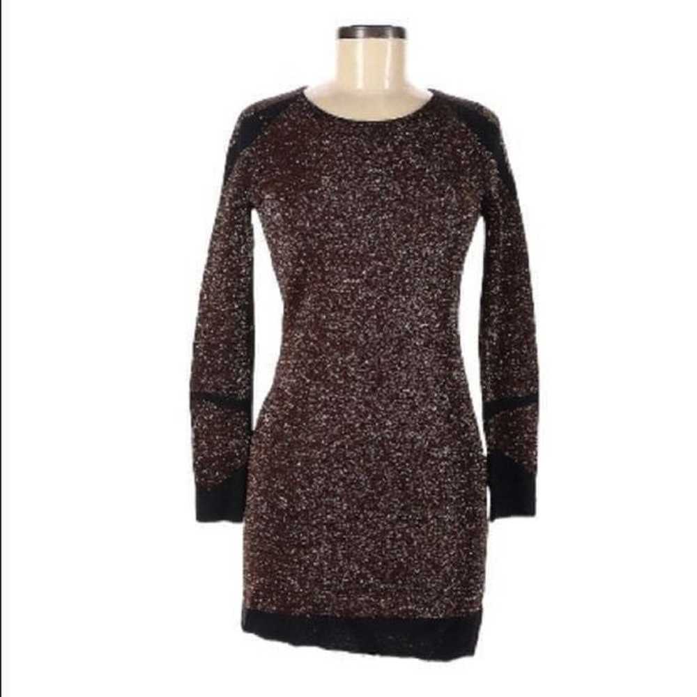 Maje Metallic Sweater Dress - image 4