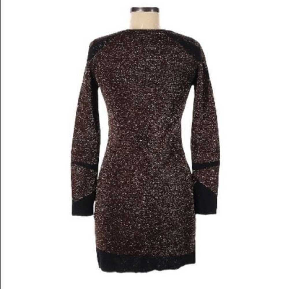 Maje Metallic Sweater Dress - image 5