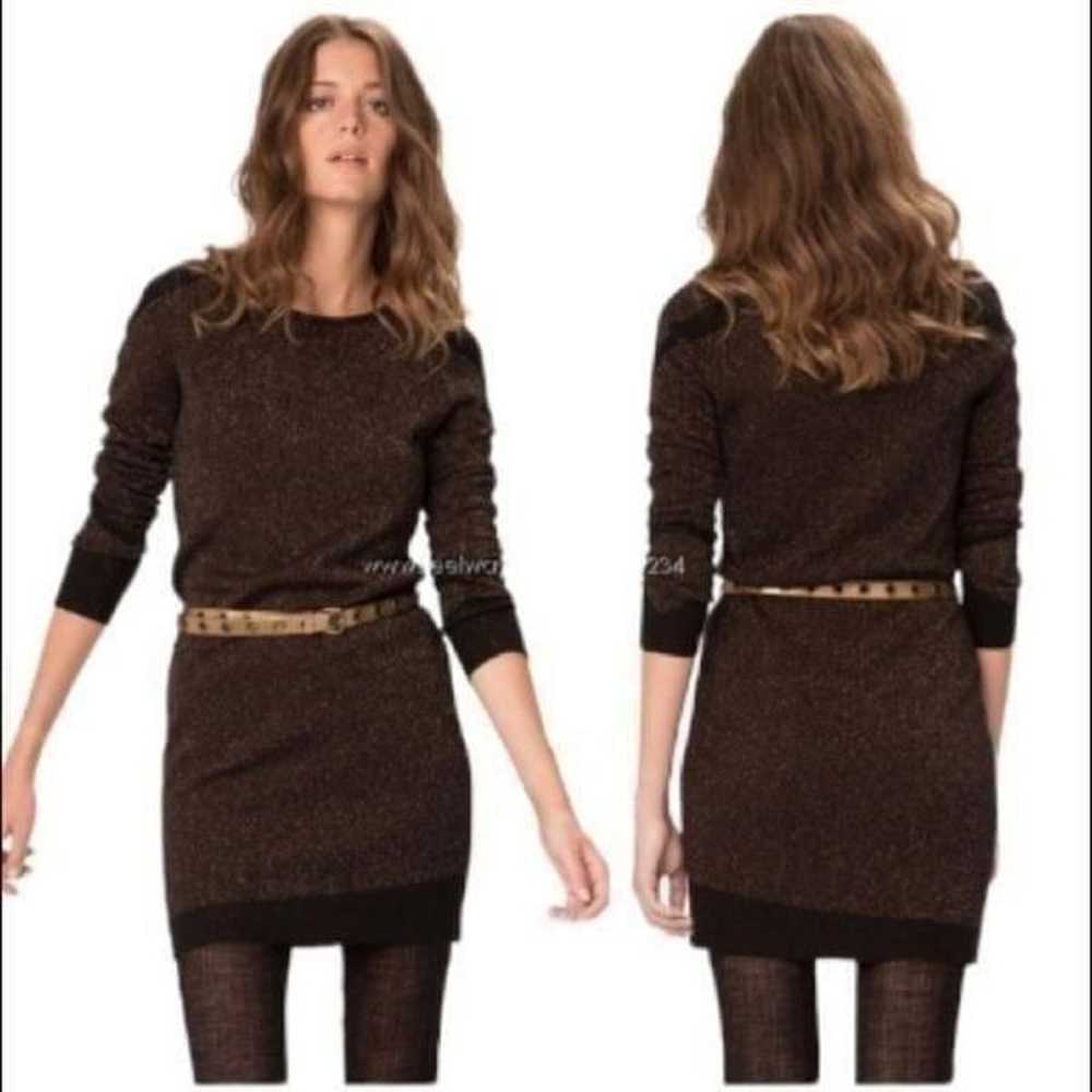 Maje Metallic Sweater Dress - image 6