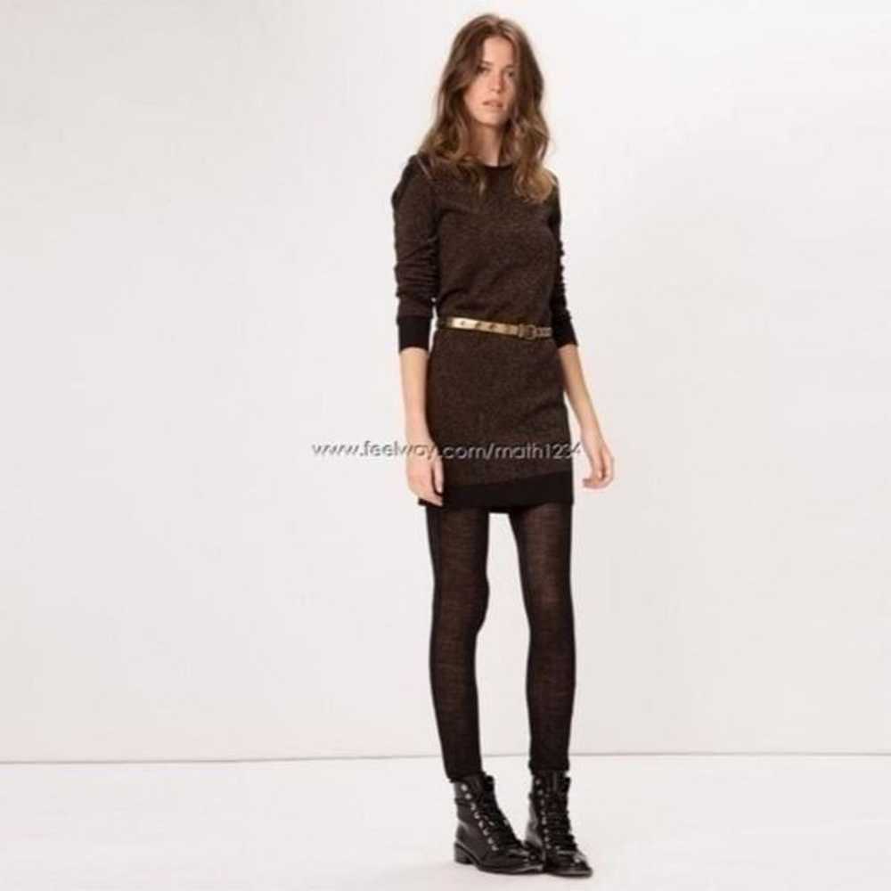 Maje Metallic Sweater Dress - image 7