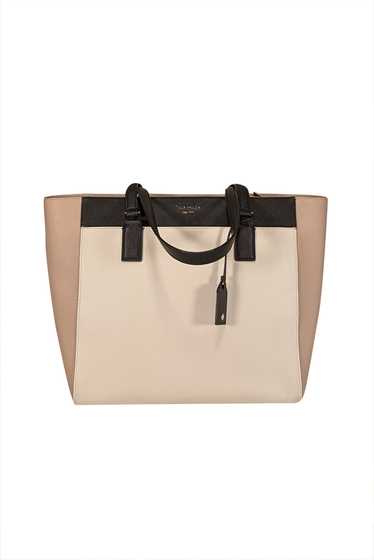 Kate Spade - Ivory, Beige, & Black Colorblock Tote