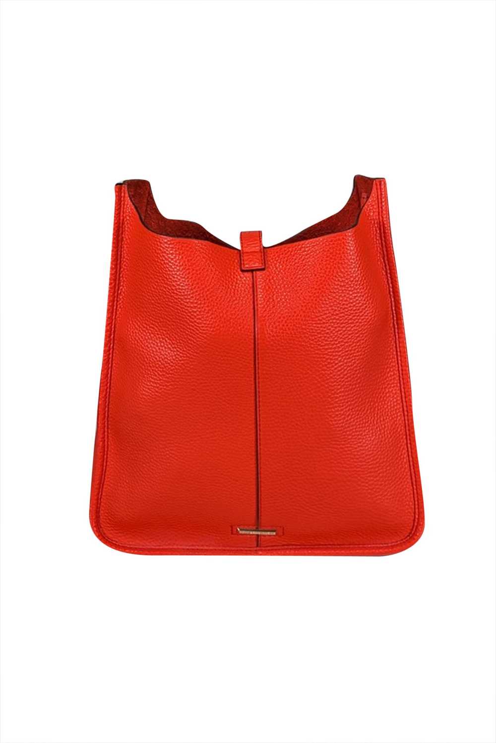 Rebecca Minkoff - Coral Red Pebbled Leather Cross… - image 3