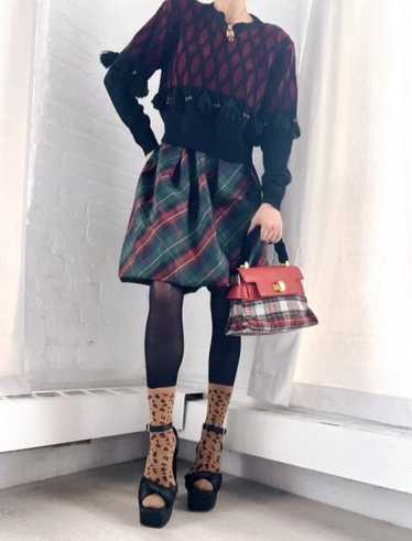 silk Ralph Lauren plaid bubble skirt