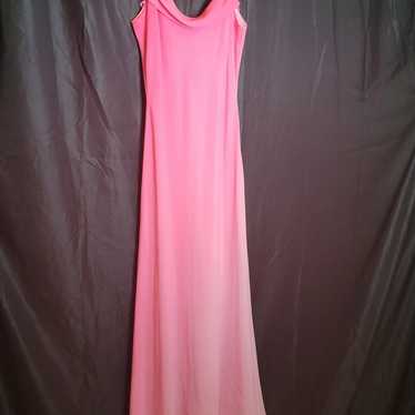 Vintage pink barbie style maxi dress