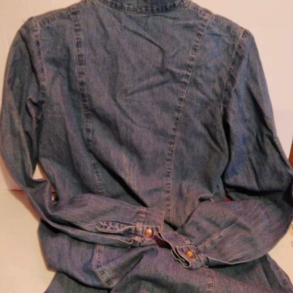 Paul harris denim button button down dress - image 3