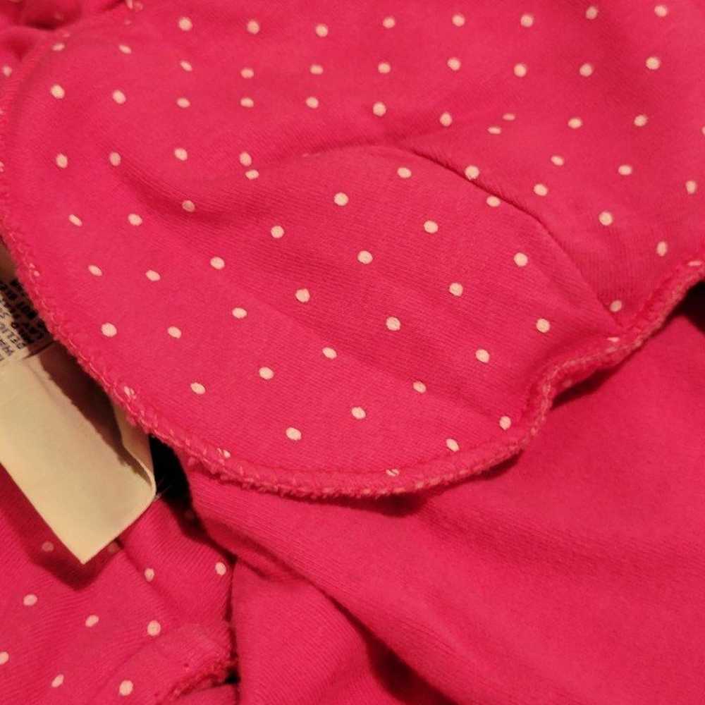 Vintage Pink White Dots Cotton Knit Dress - image 6