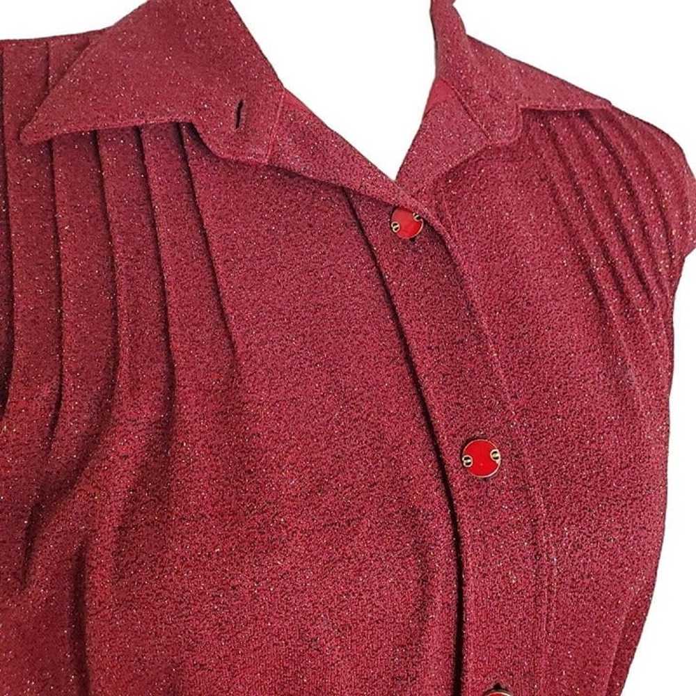 Vintage 70s Handmade Shirt Dress Short Button Fro… - image 10