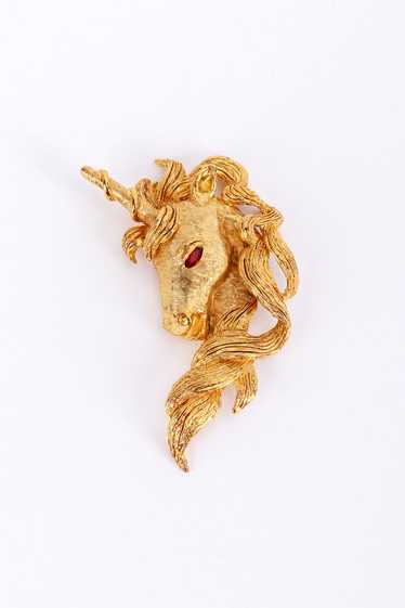 KENNETH JAY LANE Golden Unicorn Brooch