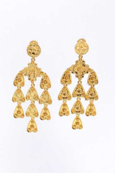 OSCAR DE LA RENTA Filigree Bell Chandelier Earring