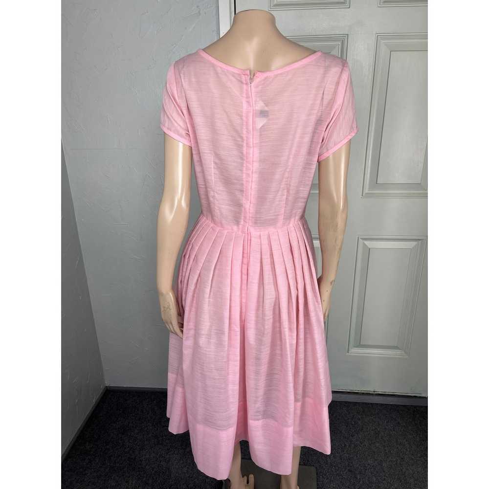 Vintage 70s Sears Women Dress Party Semi sheer Co… - image 4