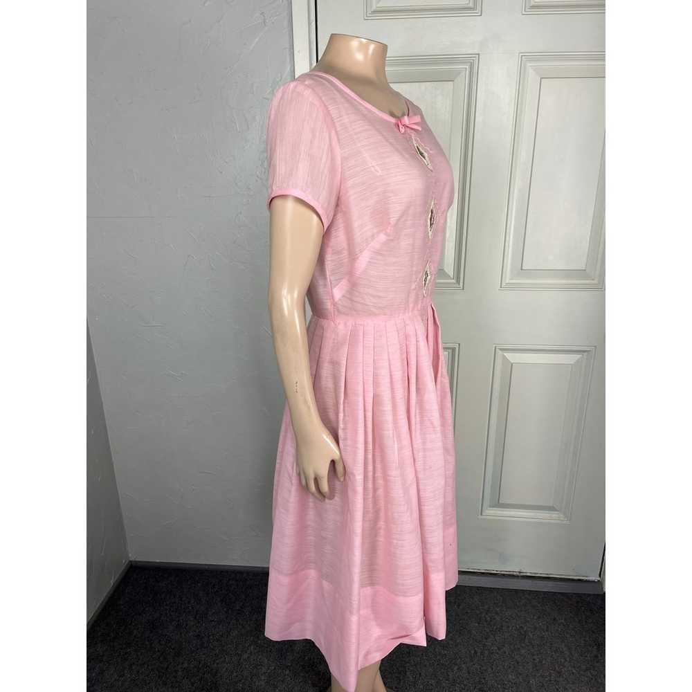 Vintage 70s Sears Women Dress Party Semi sheer Co… - image 5