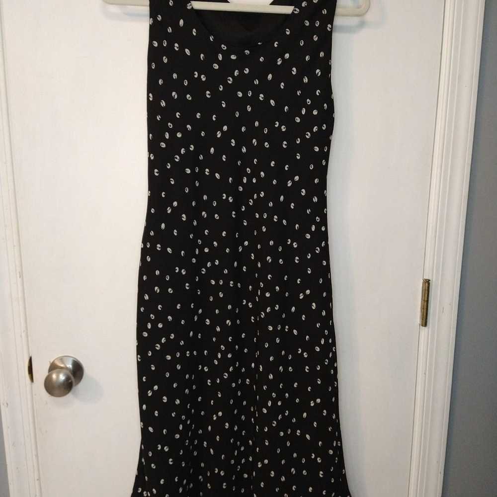 Vintage 90's Y2K Black Polka Dot Two Midi Piece D… - image 3