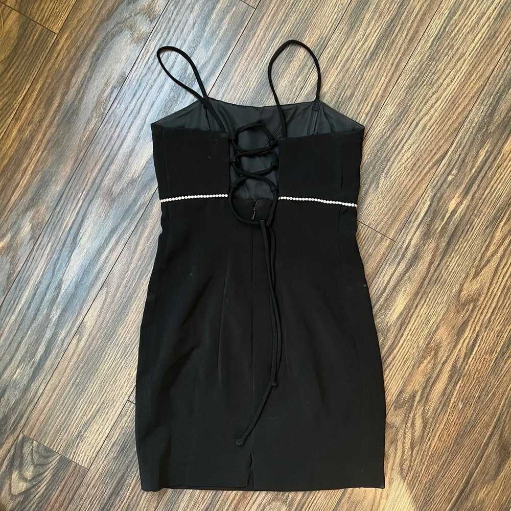 Vintage Favina Mini Black Dress - image 2