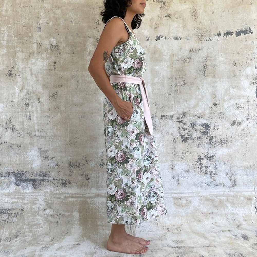 Vintage 70s Lanz Pastel Floral Tea Length Dress - image 5