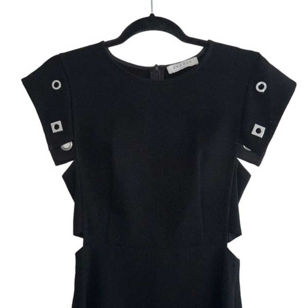 Sandro Rajan Black Grommet Cut Out Dress SIZE SAN… - image 3