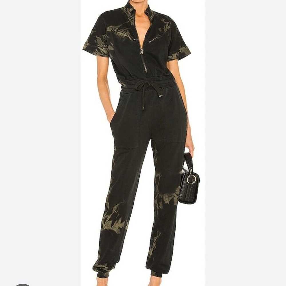 ALLSAINTS Kayla Tie Dye Jumpsuit Women 6 Black Ut… - image 2