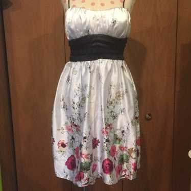 White And Black Floral Dress