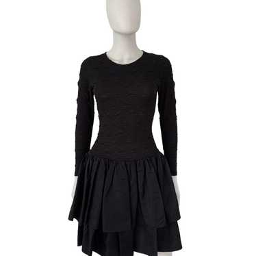 Vintage 80s Black Party Dress - image 1