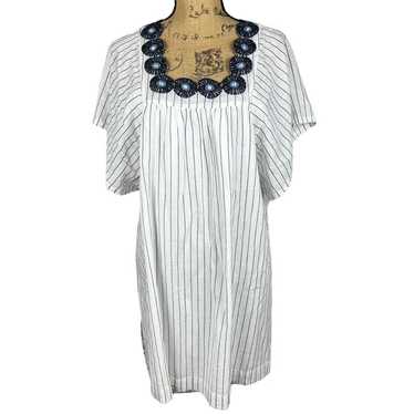 Madewell Embroidered Butterfly Dress Striped Small