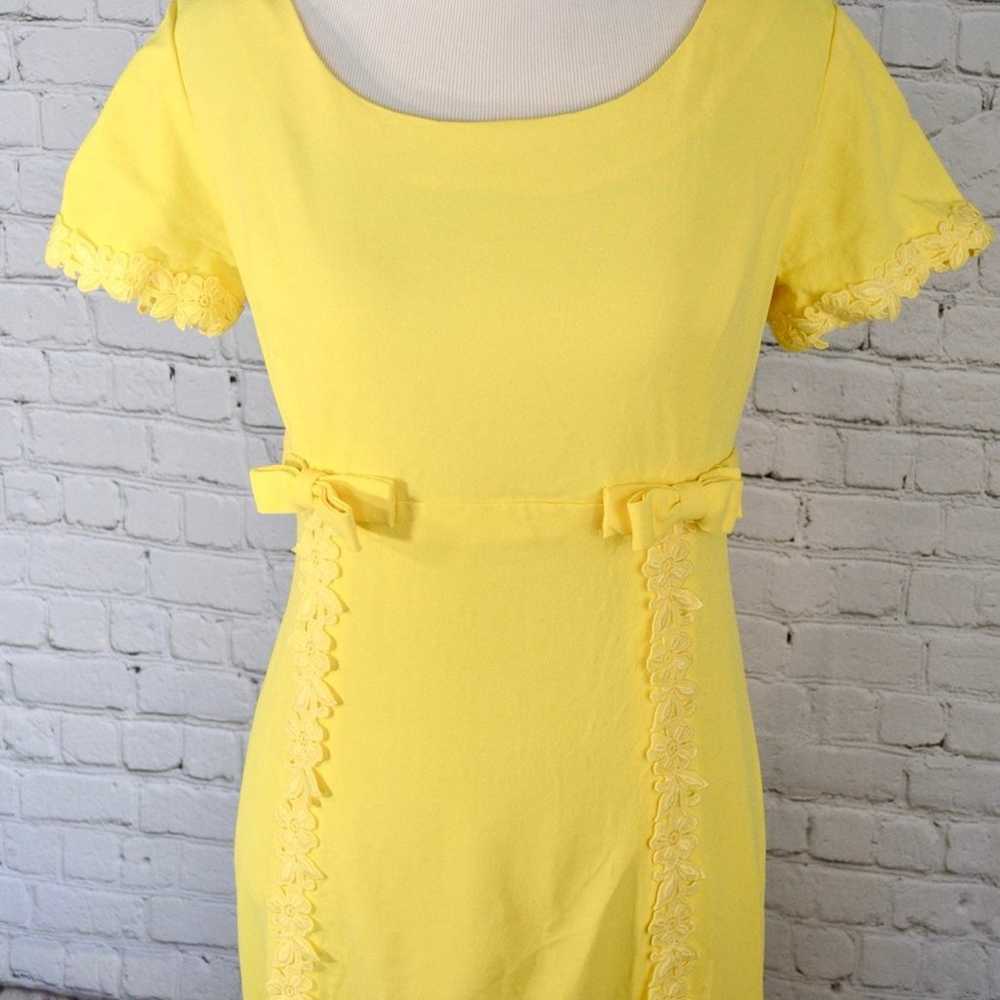 Vintage 60s Yellow Prom Dress Formal Dress Weddin… - image 3