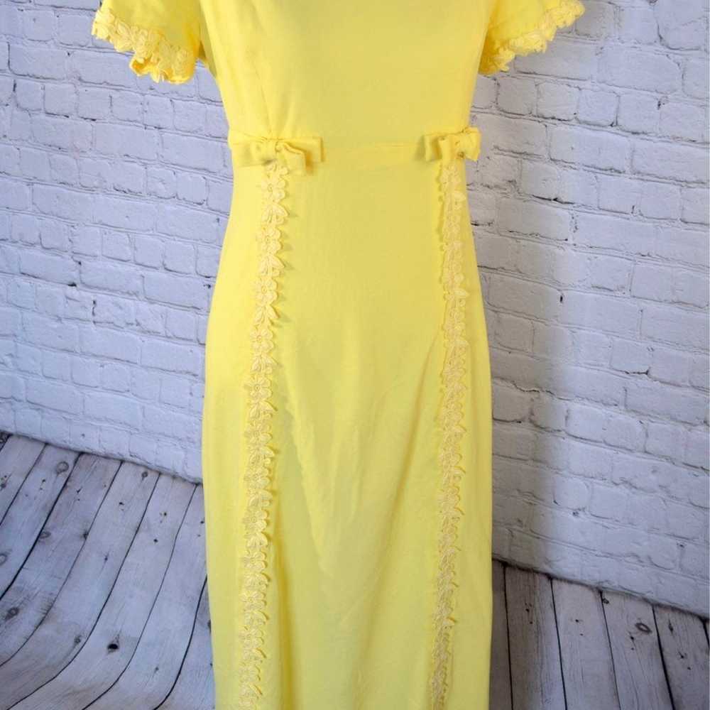 Vintage 60s Yellow Prom Dress Formal Dress Weddin… - image 6