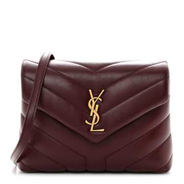 SAINT LAURENT Calfskin Y Quilted Monogram Toy Loul