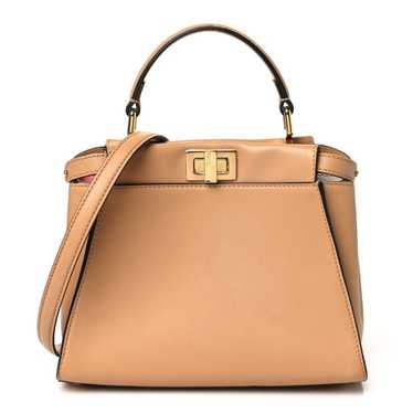 FENDI Vitello Seta Nappa FF Embossed Mini Peekabo… - image 1