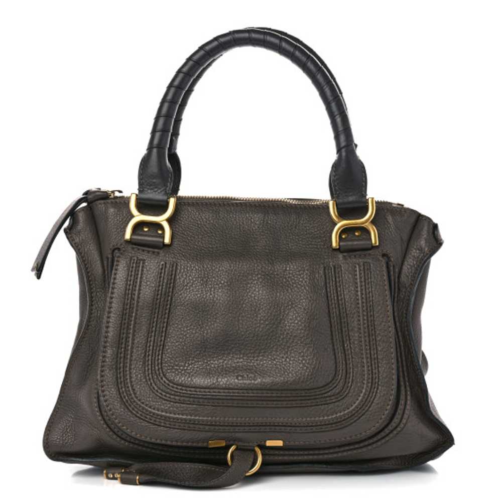 CHLOE Calfskin Medium Marcie Satchel Baobab Green - image 1