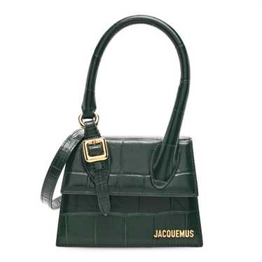 JACQUEMUS Calfskin Crocodile Embossed Le Chiquito 