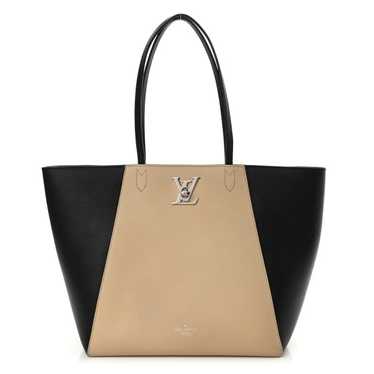 LOUIS VUITTON Calfskin Lockme Cabas Vanille Black - image 1