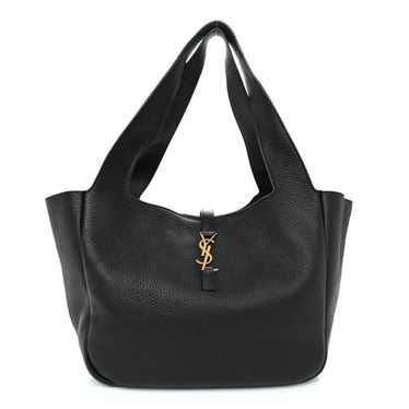 SAINT LAURENT Grained Deerskin Bea Tote Black