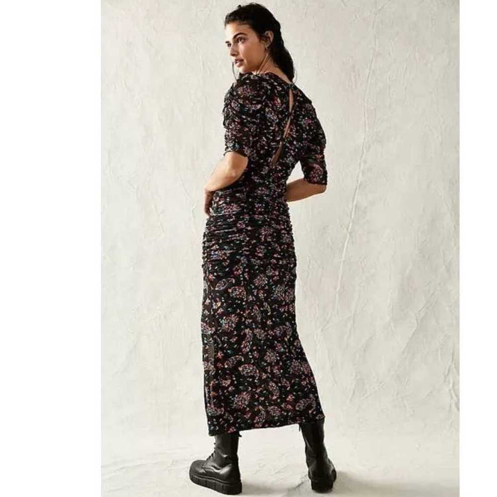 New Free People Briella Abstract Floral Midi Dres… - image 3