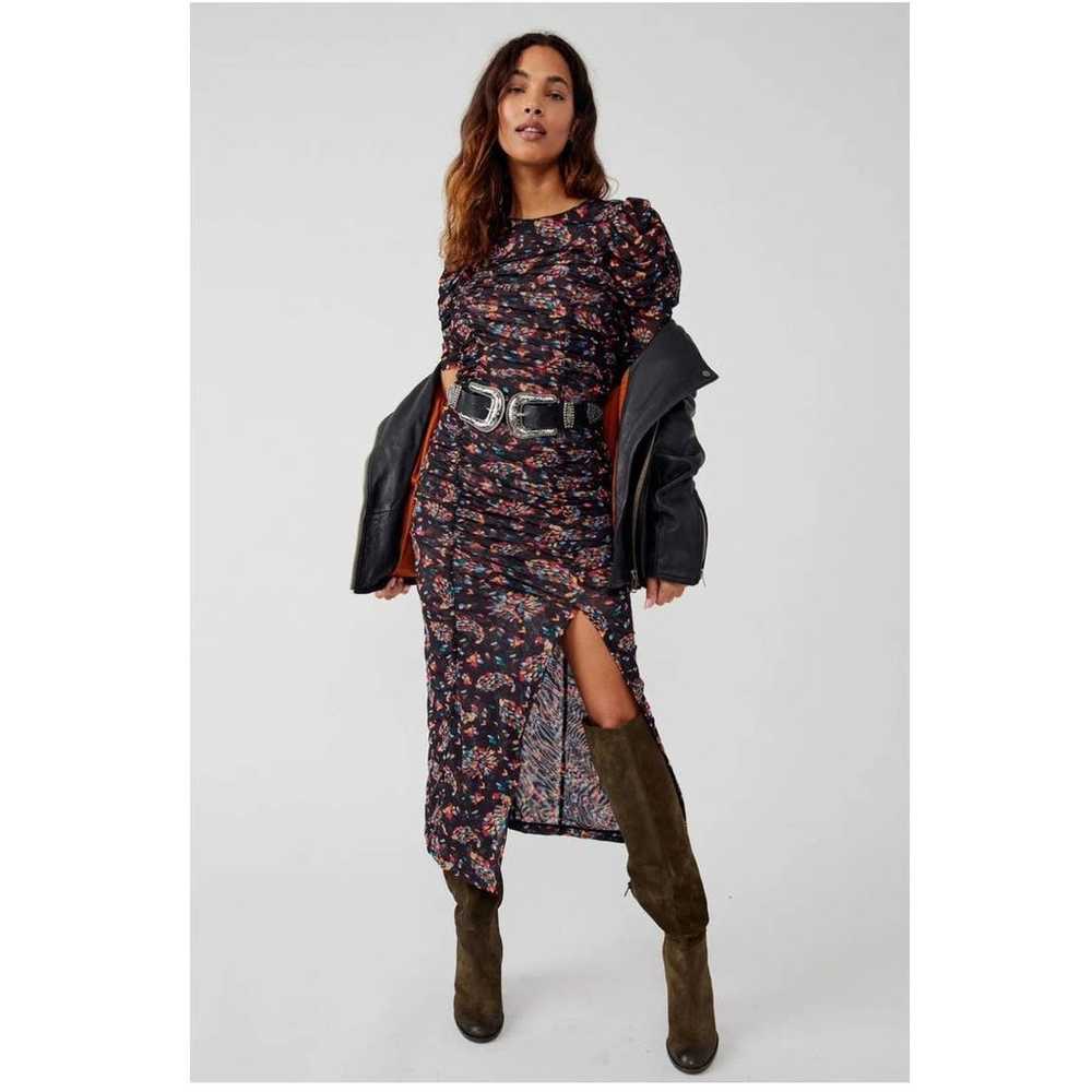 New Free People Briella Abstract Floral Midi Dres… - image 4