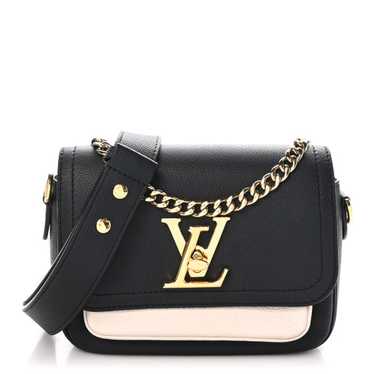 LOUIS VUITTON Grained Calfskin Lockme Tender Black